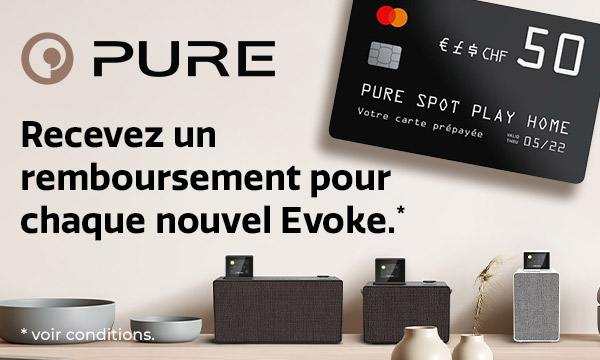 Pure : radios internet Evoke - 50 € remboursés