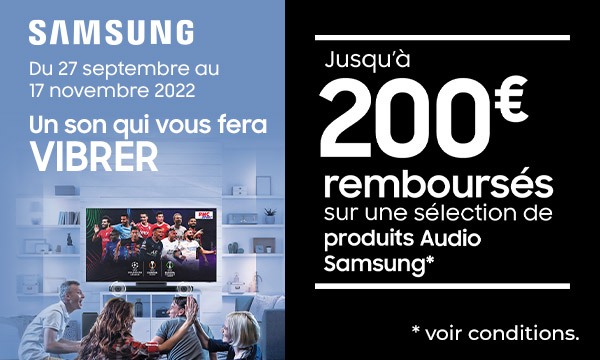 Samsung barres de son : jusqu'à 50 € remboursés