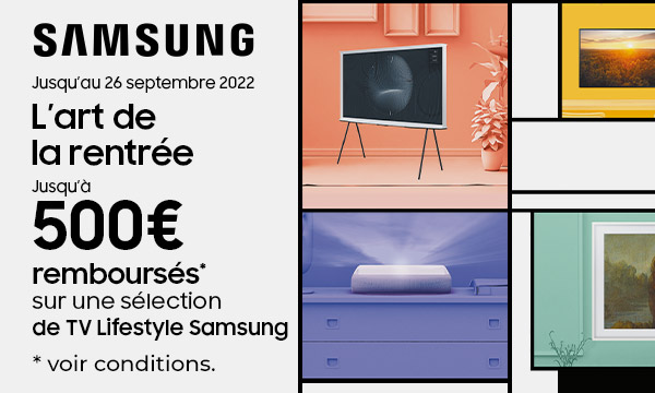 Samsung, l'art de la rentrée : jusqu'à 500 € remboursés